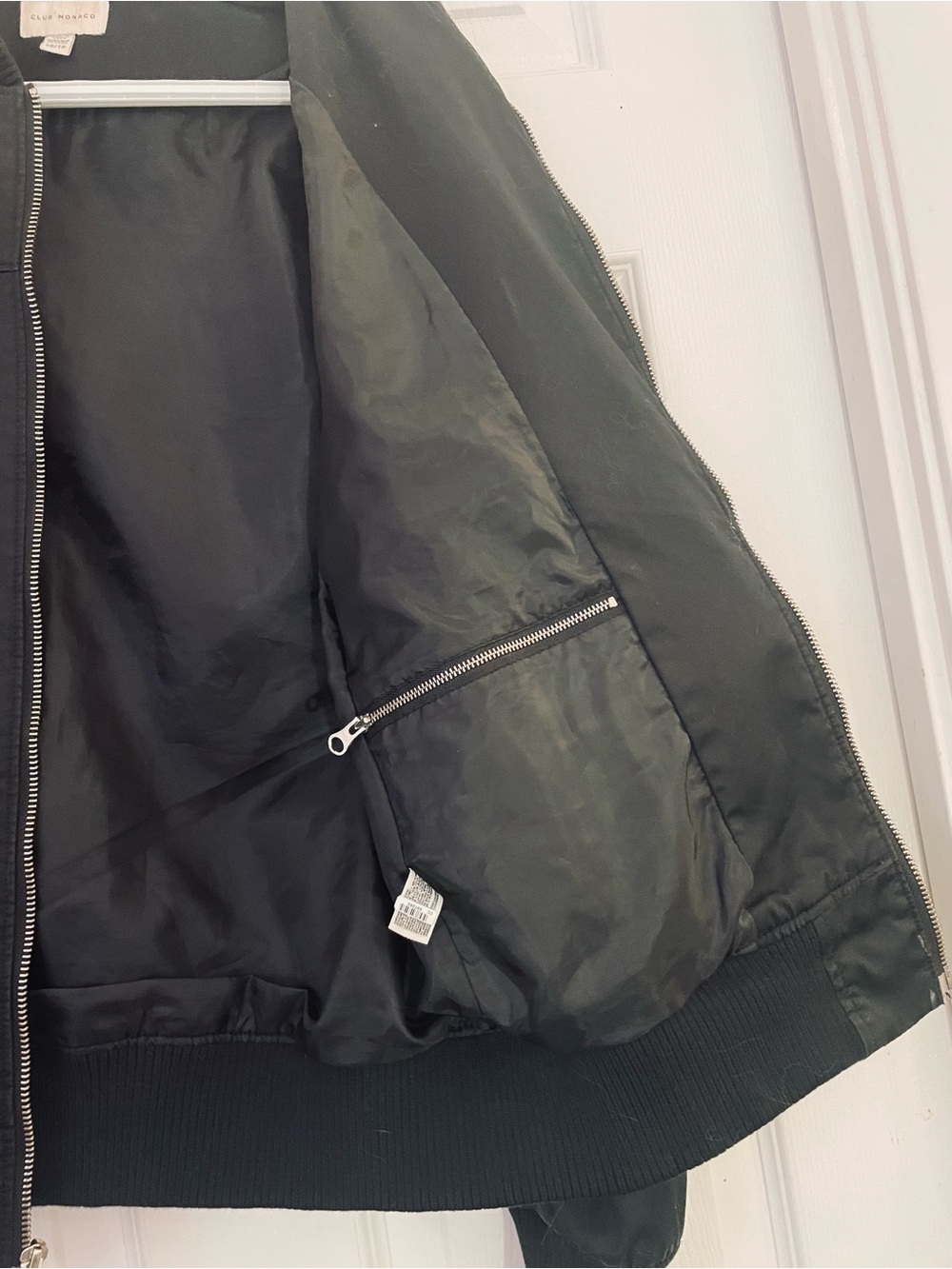 Club Monaco Women’s XS Black Bomber Utility Jacket - Picture 9 of 12